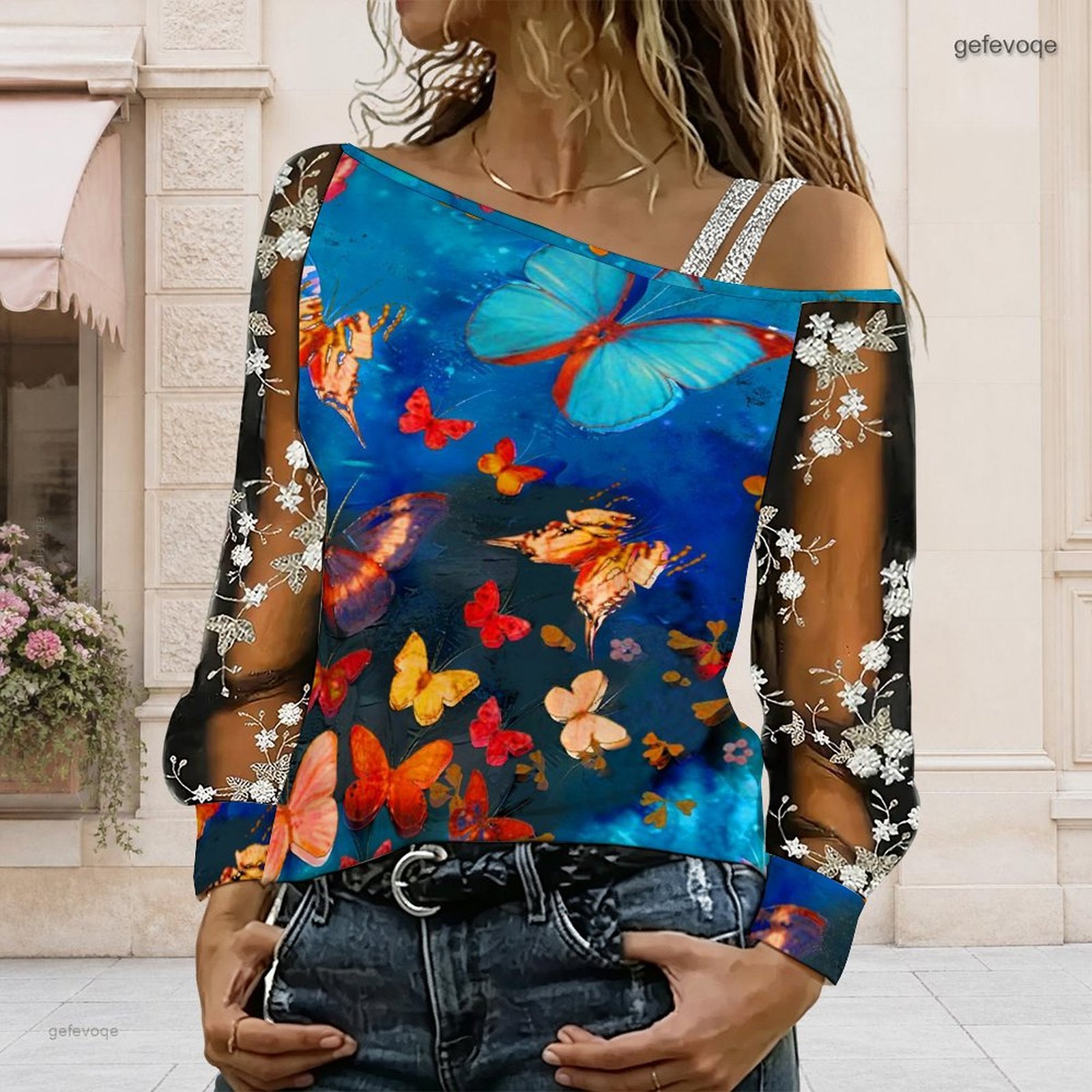 Blouse Off Shoulder - Blus Wanita Off Shoulder Asimetris Satu