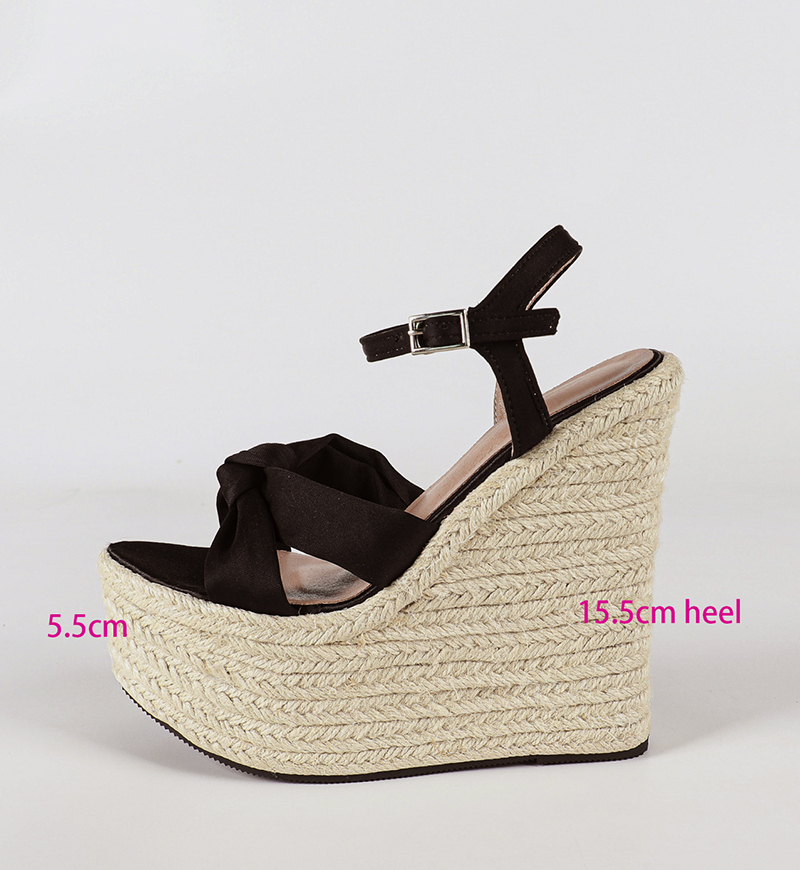 Wedge Espadrille Women - LIHUAMAO Sepatu Hak Tinggi 15.5cm Wanita,