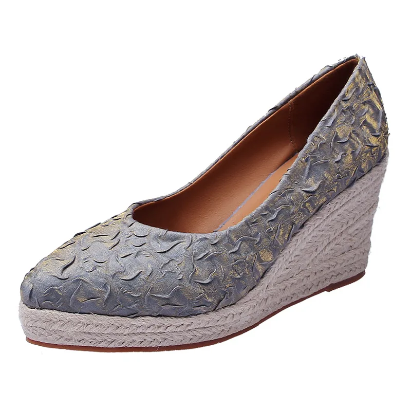Sepatu Wedge Platform Motif Bu - Wedge Espadrille Women ulasan dan harga