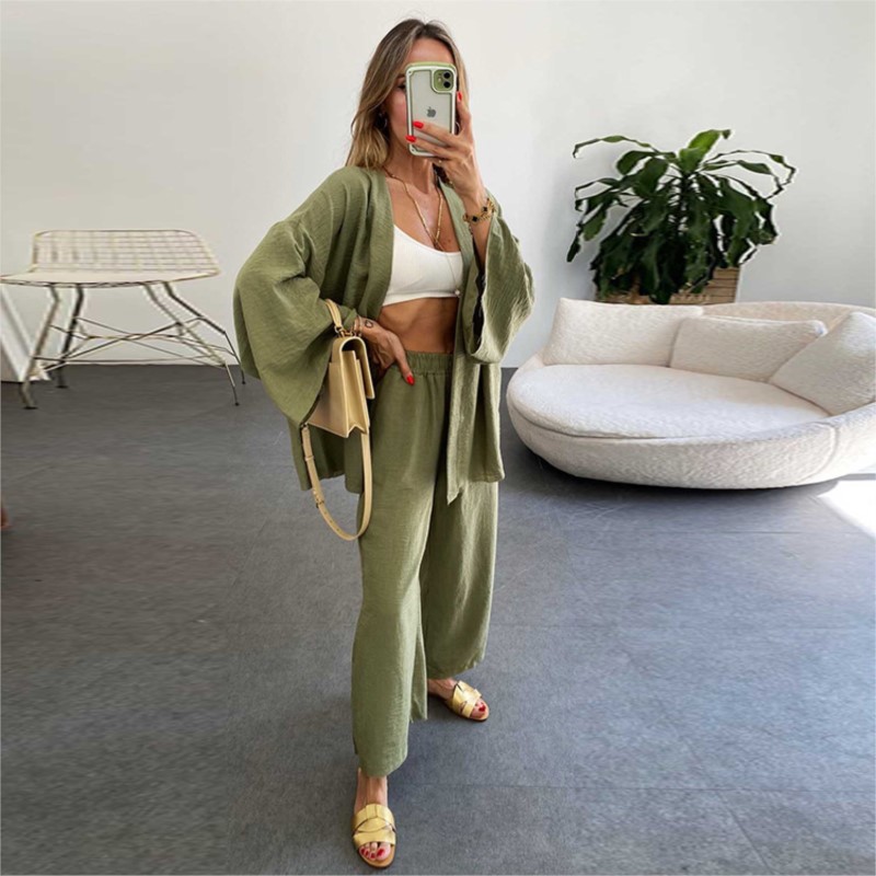Celana panjang Linen wanita, s - Linen Pant Wide ulasan dan harga