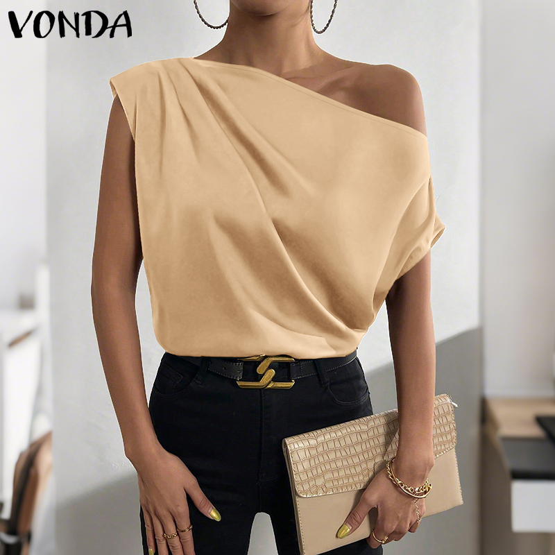 Blus Wanita VONDA Ukuran Plus  - Blouse Off Shoulder ulasan dan harga