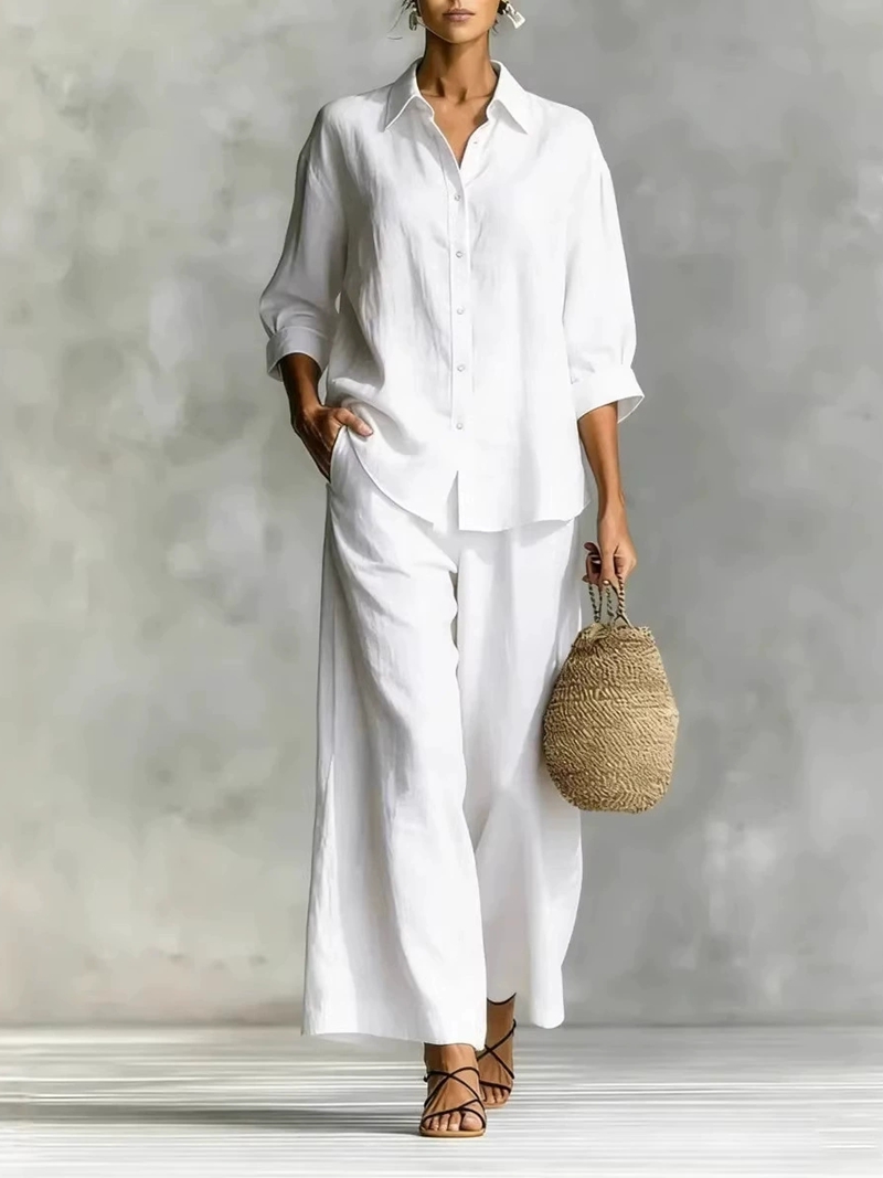 Setelan Kasual Wanita Terbaru: - Linen Pant Wide ulasan dan harga