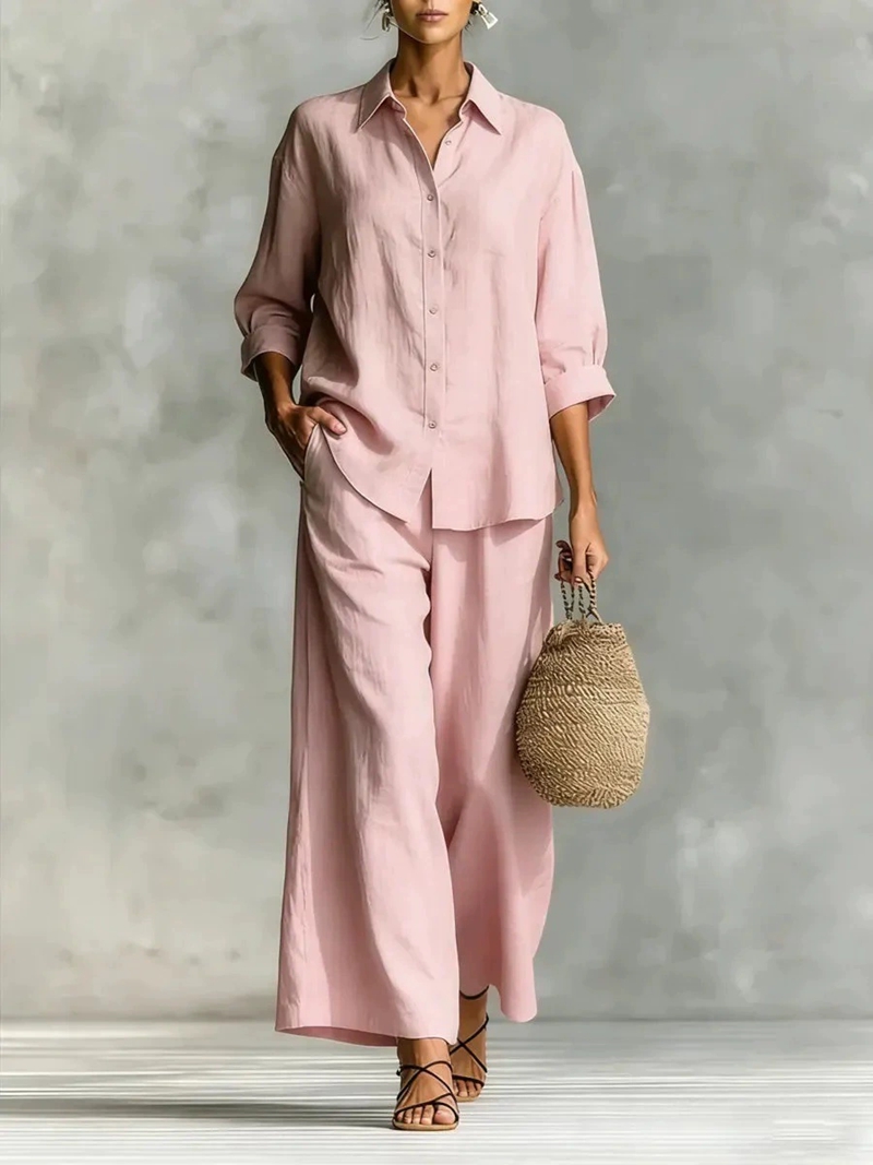 Setelan Kasual Wanita Terbaru: - Linen Pant Wide ulasan dan harga