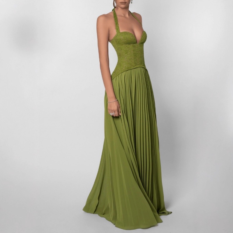 Gaun Maxi Halter Seksi Berpoto - Maxi Dress Halter ulasan dan harga