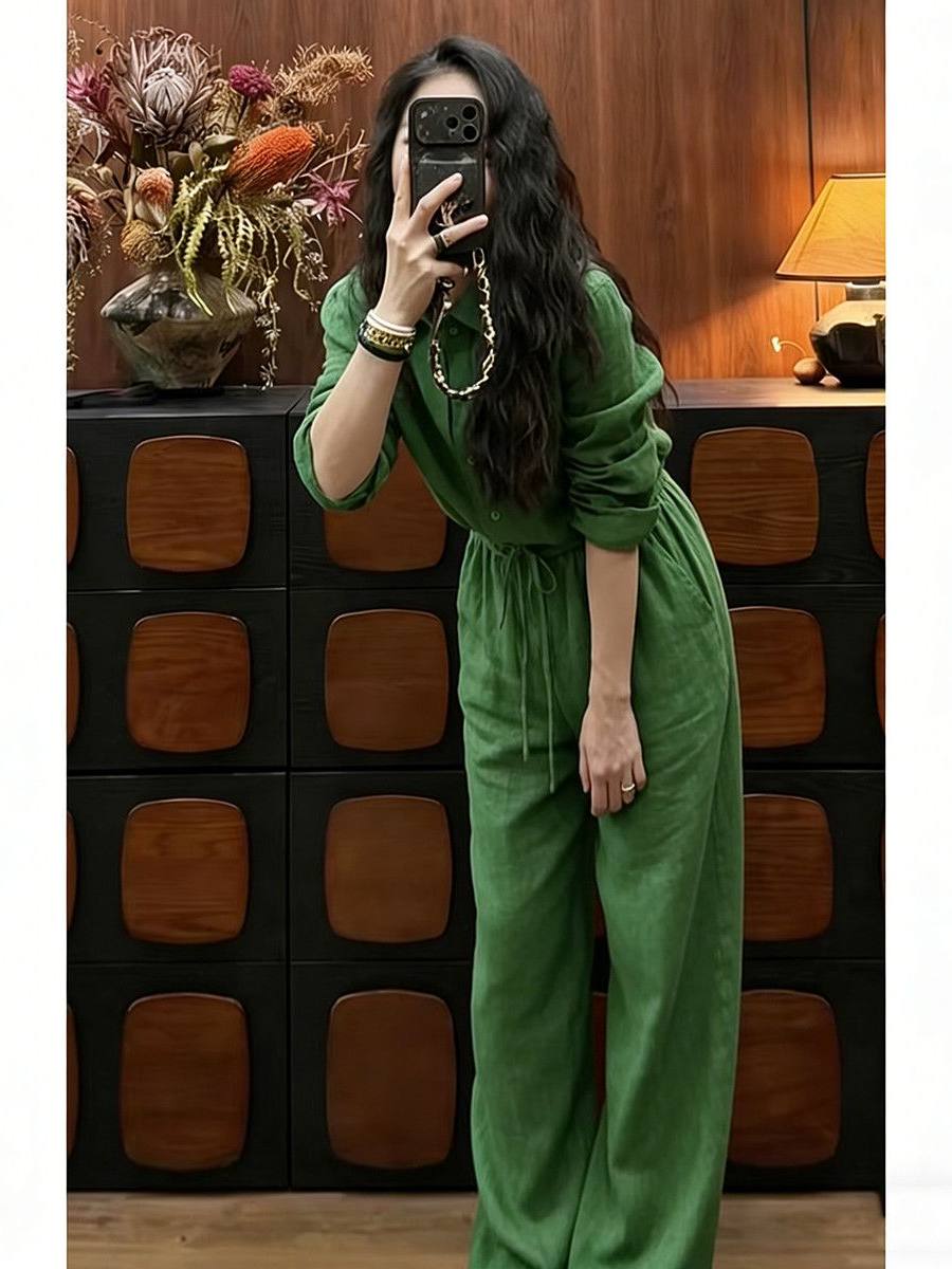 Setelan Dua Potong Kemeja Line - Linen Pant Wide ulasan dan harga