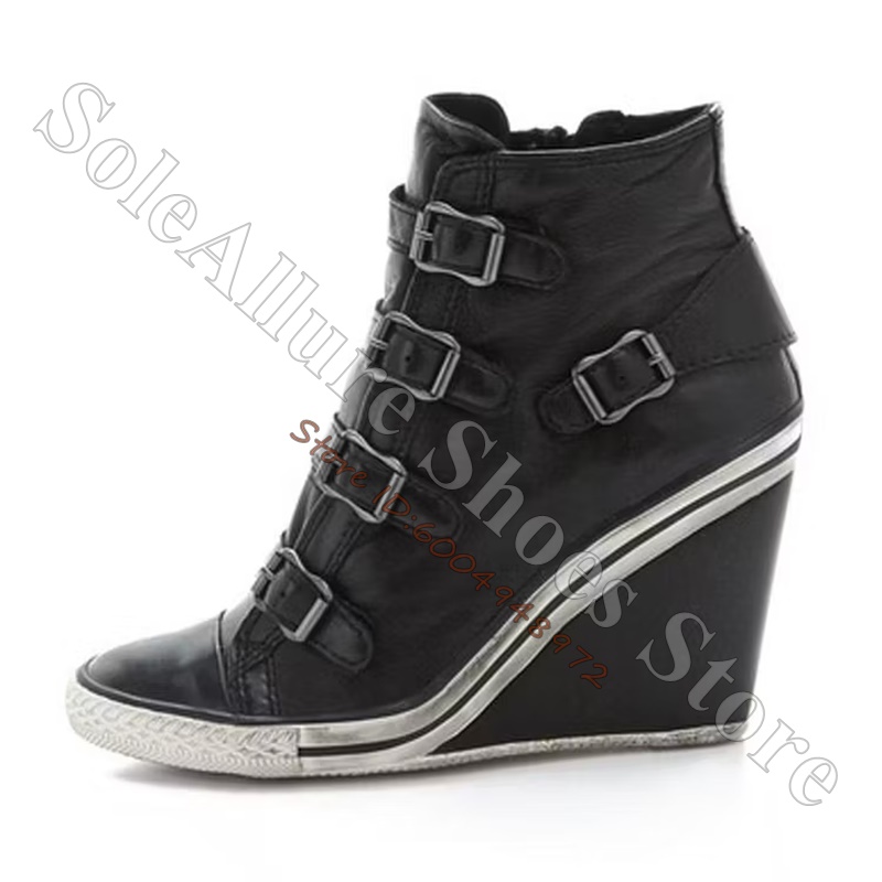 Sepatu Sneakers Wedge Tinggi B - Wedge Espadrille Women ulasan dan harga