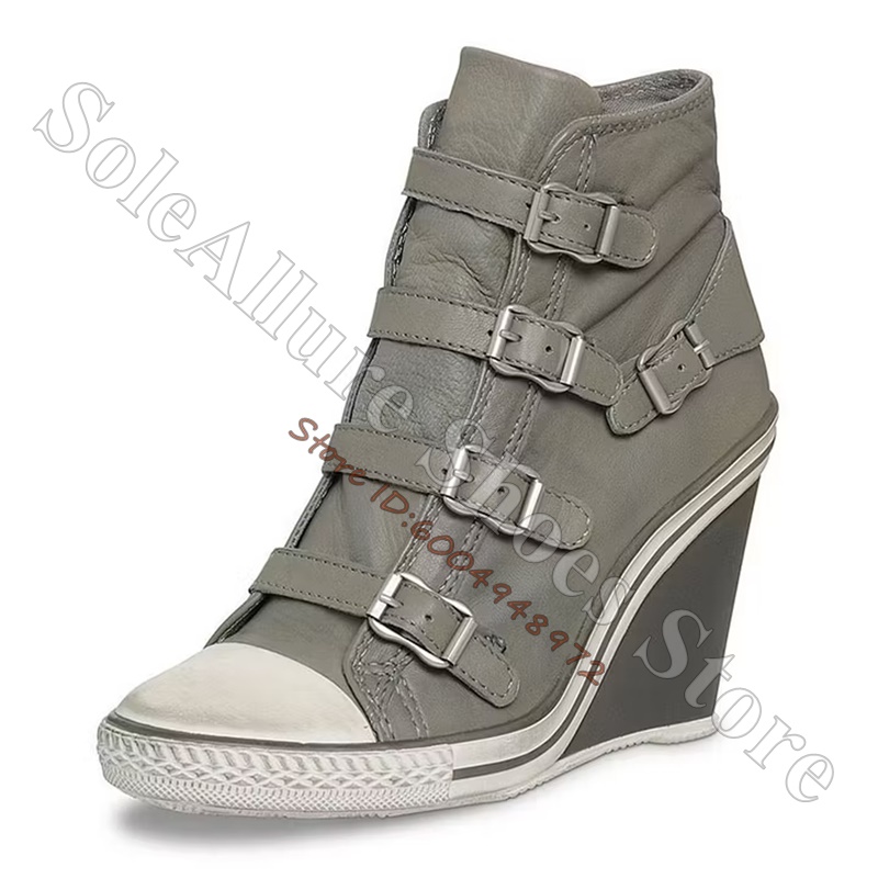 Sepatu Sneakers Wedge Tinggi B - Wedge Espadrille Women ulasan dan harga